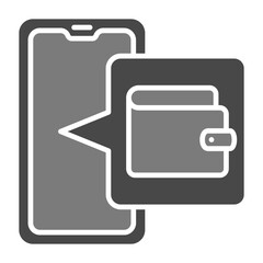 Wallet Greyscale Glyph Icon