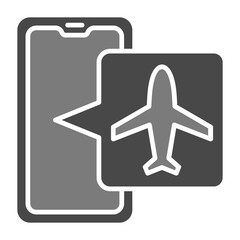 Airplane Mode Greyscale Glyph Icon
