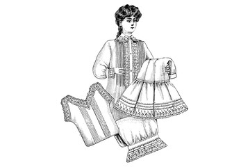 Underwear for Girls – Vintage Illustration
