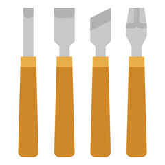 Carving flat icon