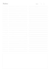 Minimal Notes Sheet