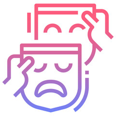 Acting line gradient icon