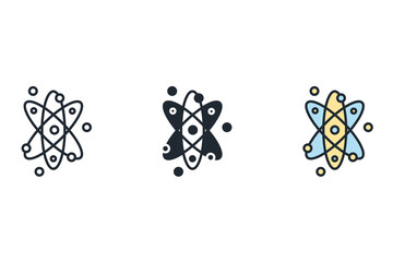 physics icons  symbol vector elements for infographic web