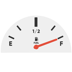 Gauge tank full icon. Fuel indicator