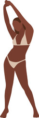 Body positivity concept
Girl in a swimsuit with a non-standard figure
