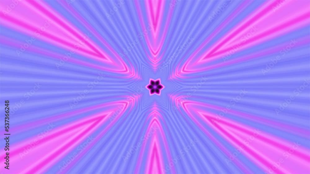 Poster psychedelic 3d animation with flashing lights and lines. motion. bright neon stream with flashing fl