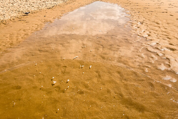 Small puddle on the coast