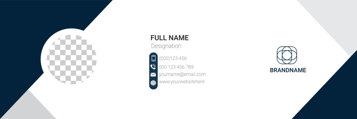 Professional Email Signature Template Modern and Minimal Layout.