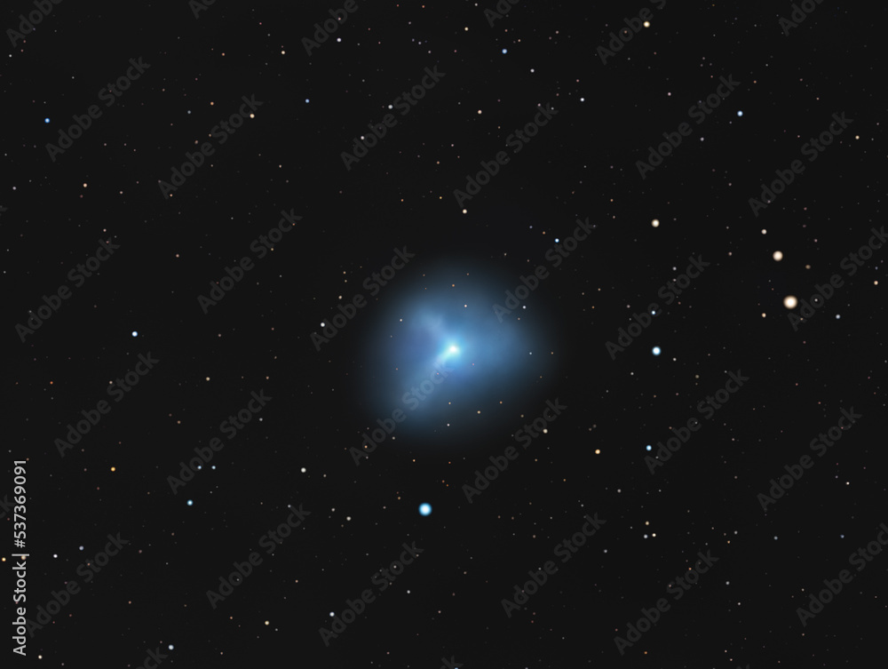 Wall mural blue comet among the stars