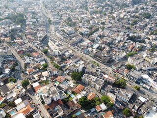 Obraz premium aerial view drone rio de janeiro city