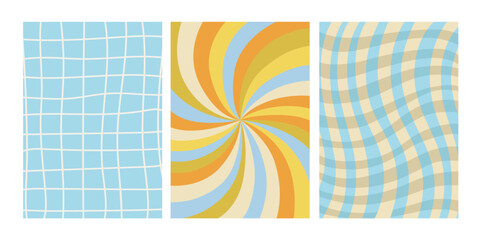 Vector design templates - hippie style - frames and prints with copy space for text.