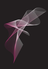 Abstract circles and waves. Rytms in color gradients. Movement, energy, perspective, composition.