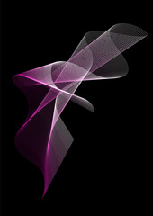 Abstract circles and waves. Rytms in color gradients. Movement, energy, perspective, composition.