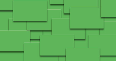 Beautiful green geometric background with paper layers for art banner design