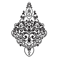 Vintage baroque frame scroll ornament engraving border floral retro pattern antique style acanthus foliage swirl decorative design element filigree calligraphy.