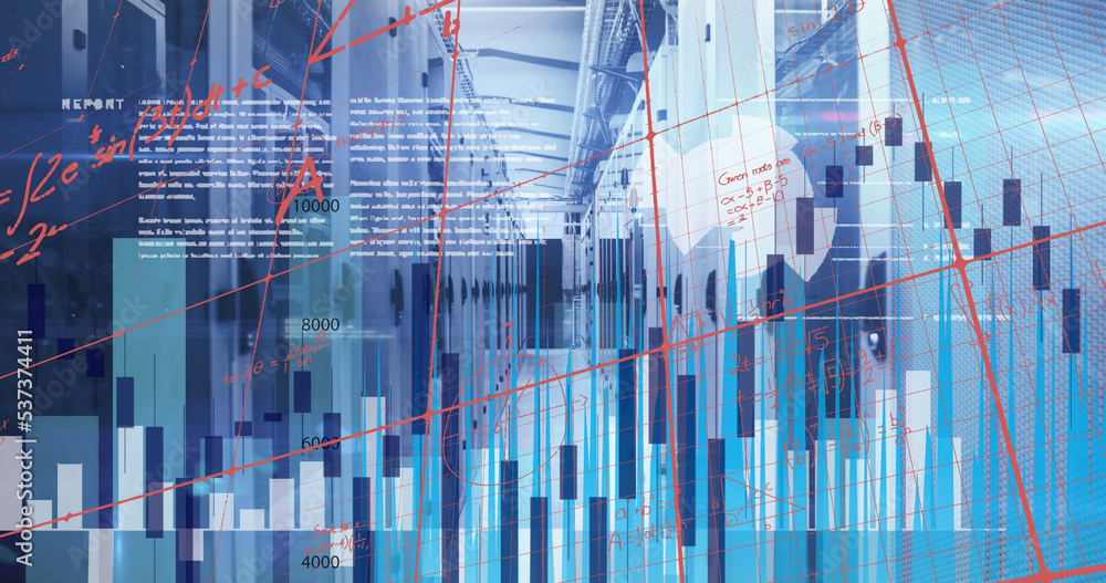 Poster image of data processing over server room