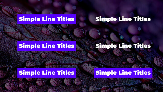 Simple Line Titles