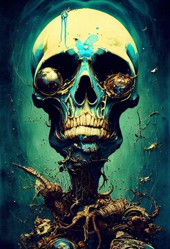 Abstract skull illustration