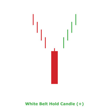 White Belt Hold Candle (+) Green & Red - Square