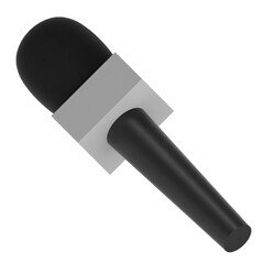 3d rendering illustration of a news microphone
