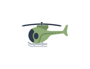 Helicopter vector isolated icon. Emoji illustration. Helicopter vector emoticon