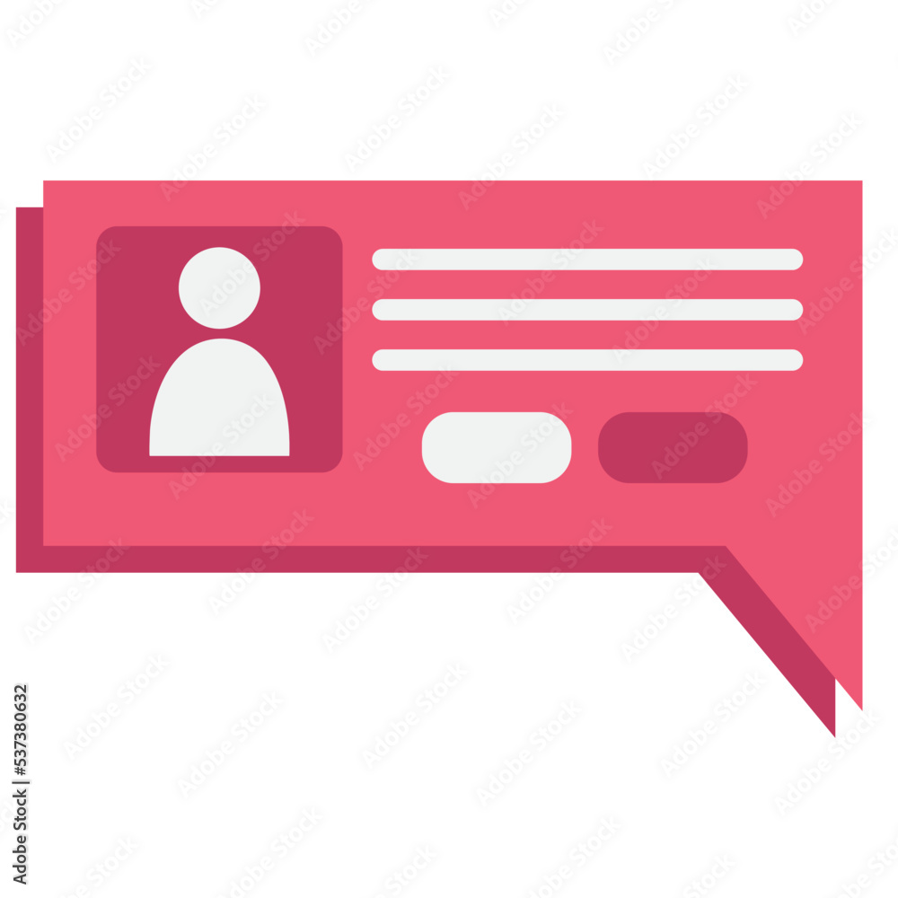 Poster speech bubble with user