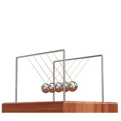 3d rendering illustration of a Newton's cradle