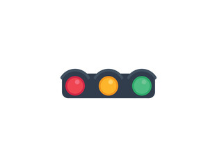 Traffic light vector isolated emoji icon. Traffic light emoticon