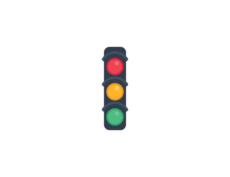 Traffic light vector isolated emoji icon. Traffic light emoticon