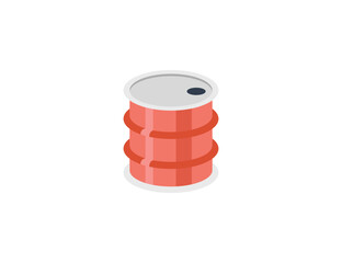 Oil Drum vector isolated icon. Barrel emoji illustration. Oil Drum vector isolated emoticon