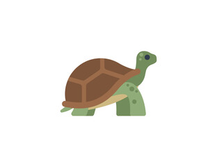 Tortoise vector isolated icon. Turtle emoji illustration.