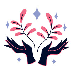 Obraz premium esoteric hands with branches