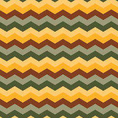 Zig Zag Lines Seamless colorful Halloween Pattern background vector