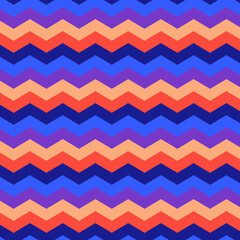 Zig Zag Lines Seamless colorful Halloween Pattern background vector