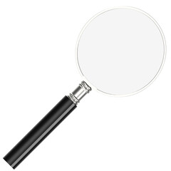 3d rendering illustration of a magnifying glass