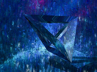 Textured crystal figure