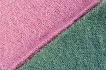wool knitted fabric texture with diagonal parts
