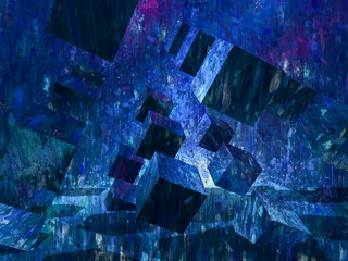 Textured crystal figure