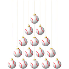 baseball sport christmas ball bauble isolated