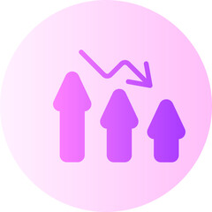down arrow gradient icon
