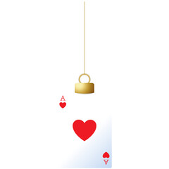 Obraz na płótnie Canvas casino poker card christmas bauble