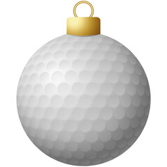 golf sport christmas ball bauble isolated