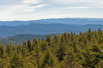 Hazy Mountain Ridges in the Smoky Mountains