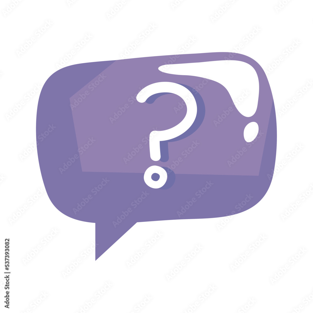 Poster speech bubble with question mark
