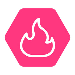 flammable sign gradient icon
