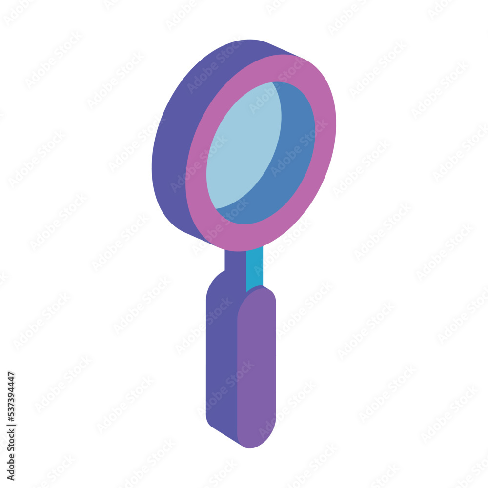 Canvas Prints magnifying glass search isometric