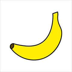 Banana line outline icon, healthy fruit. vector illustration on white background.