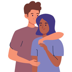 interracial lovers couple