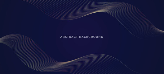 Blue abstract background with cool dynamic line. Digital future technology concept. vector illustration.