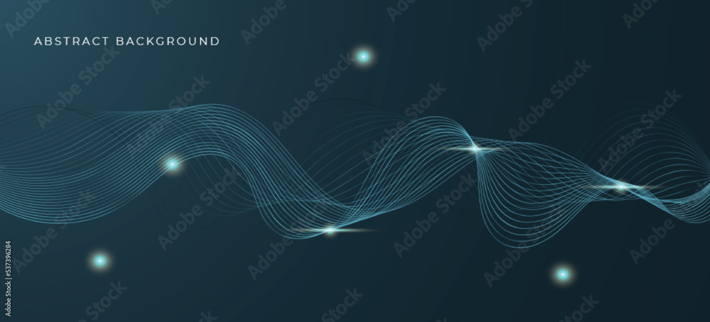 Poster modern abstract background with dynamic line. digital future technology concept. vector illustration